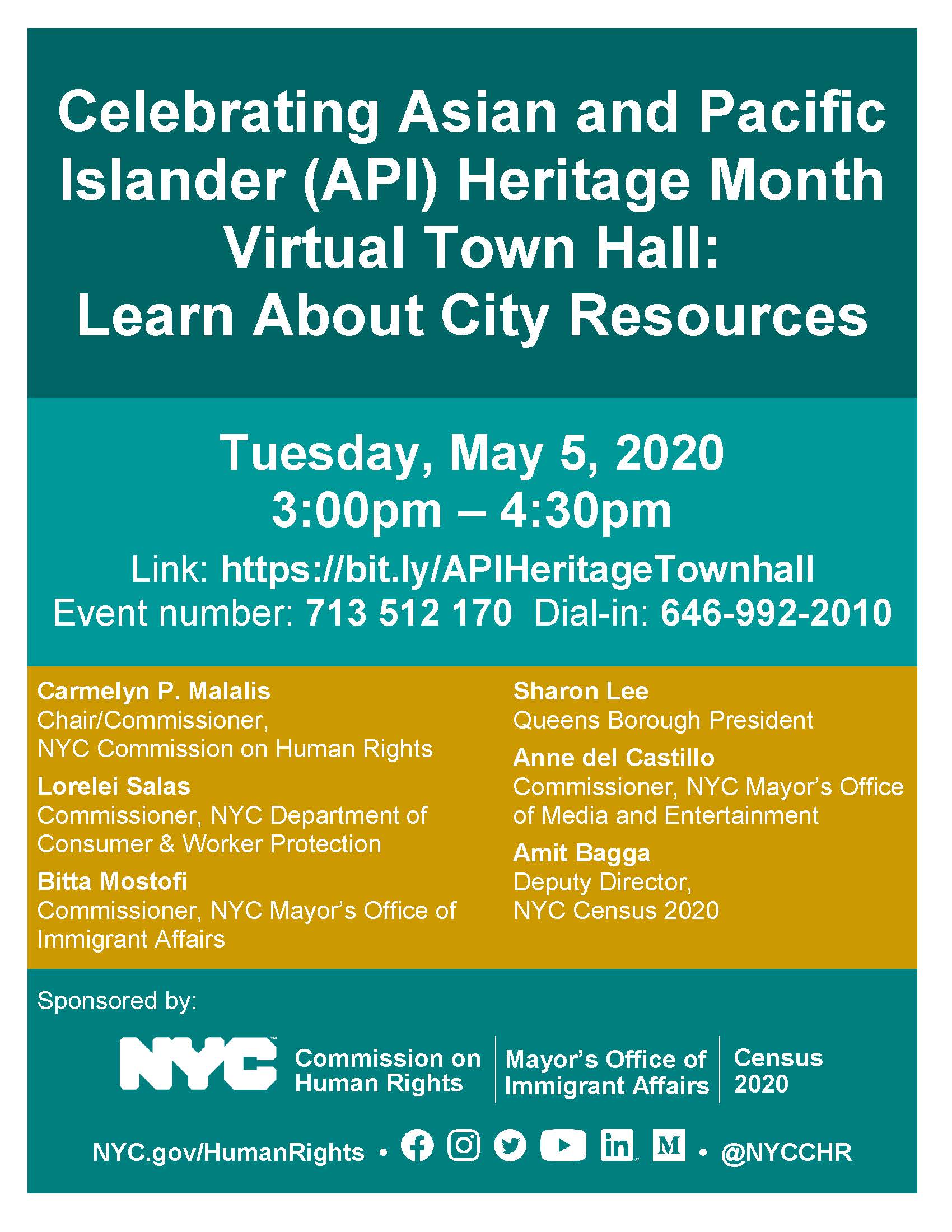 Celebrating Api Heritage Month Virtual Town Hall Learn About City